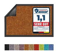 Rhine Dirt Trapper Mat, Absorbent Machine Washable Doormat with Non-Slip Backing, Indoor & Outdoor Front Door Mat Barrier Entrance Mat (Brown, 60 cm x 90 cm)