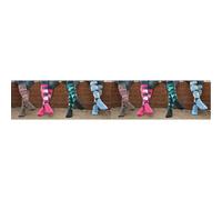 Rhinegold 0 Fully Cushioned Sole Riding Socks, Navy/Turquoise, One Size UK (Pack of 2)