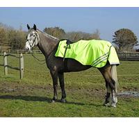 Rhinegold 3/4 Length Cutaway Waterproof Ride On Exercise Rug in Yellow Cob (57 inch), Yellow