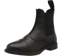 Rhinegold Boston Zip Front LEATHER PADDOCK BOOTS, Horse Riding Boots Women - Black, Size 8, EU42 UK