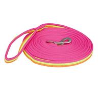 Rhinegold Carnival Bright Lunge Rein-Pink/Orange