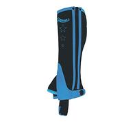Rhinegold CHILDREN’S HALF CHAPS, Blue, Size XL - Synthetic Horse Riding Gaiters with Elasticated Fit, Durable Zip & Sparkly Star Design - Pony & Equestrian Wear
