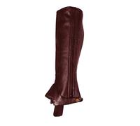 Rhinegold Childs Leather 1/2 Chaps - Large - Havana