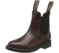 Rhinegold Childs Young Rider COMFEY CLASSIC LEATHER JODHPUR BOOTS - Traditional Horse Riding Boots - No Zip, Easy On/Off, Elastic Sides, Girls and Boys Equestrian Ankle Boots (Brown, Size 12 Child)