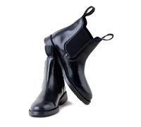 Rhinegold COMFEY CLASSIC LEATHER JODHPUR BOOTS FOR WOMEN - Traditional Horse Riding Boots - No Zippers, Easy On/Off, Elastic Sides (Black, Size EU 45, UK 11)