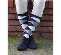 Rhinegold Cool & Dry Cushion Sole Riding Socks-Mens-Blk/Gry