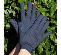 Rhinegold Cotton Pimple Grip Horse Riding Gloves - Navy - Extra Large - Non-Slip Lightweight Women's Equestrian Gloves with Velcro Fasten and Elasticated Wrist - Riding Gloves Ladies Equestrian