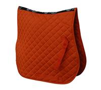 Rhinegold Cotton Quilted Saddle Cloth-Cob-Tangerine