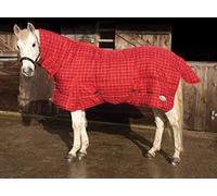 Rhinegold Dakota Quilted Stable Rug- Winter weight 300gsm fill, Red/White Check, 5'9"