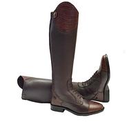 Rhinegold De-Luxe Leather Laced Riding Boot-5(38)-Calf 3-BRN