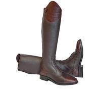 Rhinegold De-Luxe Leather Laced Riding Boot-7(41)-Calf 3-BRN