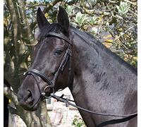 Rhinegold Elegance Stitched Flash Bridle-Pony-Black
