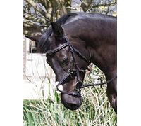 Rhinegold Elegance Stitched Mexican Bridle-Cob-Black