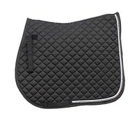 Rhinegold Elite Diamante Trim Saddle Cloth-Cob-Black