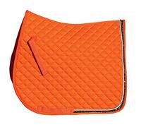 Rhinegold Elite Diamante Trim Saddle Cloth-Cob-Tangerine