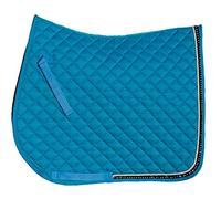 Rhinegold Elite Diamante Trim Saddle Cloth-Cob-Turquoise