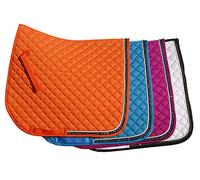 Rhinegold Elite Diamante Trim Saddle Cloth-Full-Raspberry