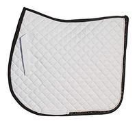 Rhinegold Elite Diamante Trim Saddle Cloth, Full, White