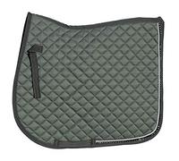 Rhinegold Elite Diamante Trim Saddle Cloth, Pony, Grey