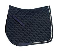 Rhinegold Elite Diamante Trim Saddle Cloth-Pony-Navy