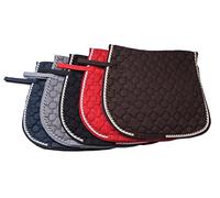 Rhinegold Elite Diamante Trim Saddle Cloth, Raspberry