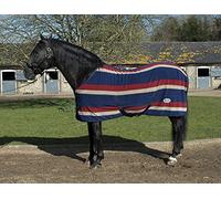Rhinegold Elite Fleece Rug-4/9-Burgundy Stripe