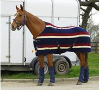 Rhinegold Elite Fleece Rug-5/9-Burgundy Stripe