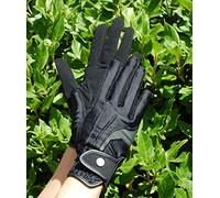 Rhinegold Elite Nubuck Suede Stretch Glove-Medium-Black