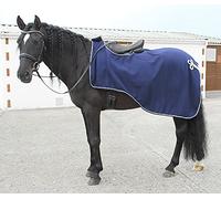 Rhinegold Embroidered Ride-On Rug, Fly Rugs for Horses, Pony Navy