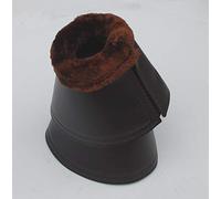 Rhinegold Fleece Trim Neoprene Over-Reach Boots-L-Brn/Brn
