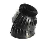 Rhinegold Fleece Trim Over-Reach Boot-Small-Black/Black