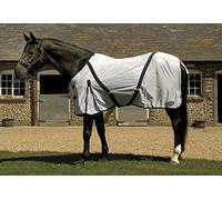 Rhinegold Fly Rug With Neck Cover-5/6-White