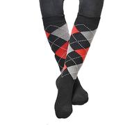 Rhinegold Junior Cool & Dry Cushioned Riding Socks-BK/RED