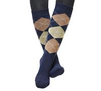 Rhinegold Junior Cool & Dry Cushioned Riding Socks-NVY/BEIGE