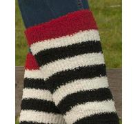 Rhinegold Junior Soft Touch Knee High Socks, Black/White