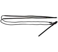 Rhinegold Leather And Rope Draw Reins-Black