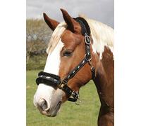 Rhinegold Logo Headcollar fleece trim - Full - Black