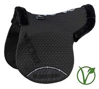 Rhinegold Luxe Faux Fur Cotton Quilted Numnah - Black/Black - Pony