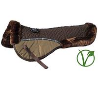 Rhinegold Luxe Fur Lined Comfort Half Pad, Brown/Brown, Cob