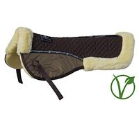Rhinegold Luxe Fur Lined Comfort Half Pad, Brown/Natural, Cob
