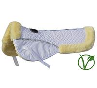Rhinegold Luxe Fur Lined Comfort Half Pad, White/Natural, Cob