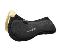 Rhinegold Luxe Lined Silicone Top Saddle Pad-Cob-Black