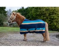 Rhinegold Mini Elite Fleece Rug-4/0-Turquoise Stripe