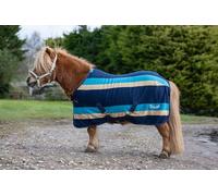 Rhinegold Mini Elite Fleece Rug-4/3-Turquoise Stripe