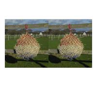 Rhinegold Monarch Small Hole Haynet-36-Red/White/Blue (Pack of 2)