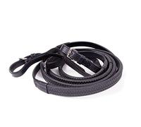 Rhinegold Rubber Covered Flexi Reins - Black