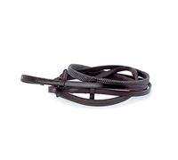 Rhinegold Rubber Covered Reins (Hook Stud)-Havana