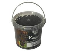 Rhinegold Silicone Plaiting Bands & Tub - Black,One Size