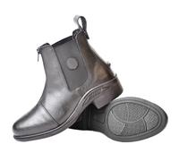 Rhinegold TORONTO ZIP FRONT PADDOCK BOOTS - Adults Soft Grained Leather Riding Boots with Front Zip, Elastic Side Panels & Non-Slip Sole - Comfortable & Durable Yard Boots