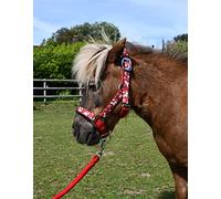 Rhinegold Unicorn Headcollar and Rope Set - Shetland - Red